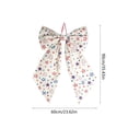 thumbnail image 3 of CaiYueKe Independence Day Bow Decoration Red White Blue Patriotic Door Hanging with Star Print, Reusable Holiday Party Decor for Wreaths Mantels Porch Decorations, 3 of 7