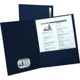 thumbnail image 2 of Oxford Linen Twin Pocket Portfolios Letter 5/PK Navy 50543, 2 of 2