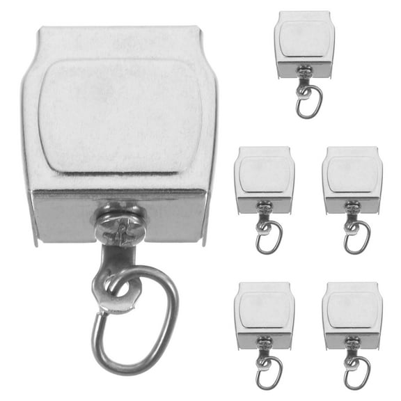 Miangastore Curtain Track End Caps Secure Fit Silver 6Pcs 0.94X0.87X0.59In