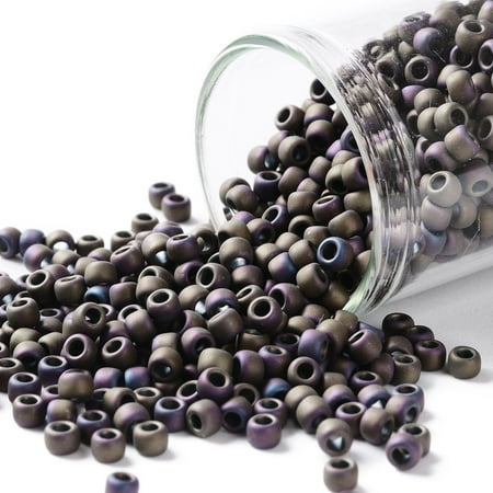 TOHO 8/0 Round Beads Japanese Seed Beads (615) Matte Color Iris Purple 3mm Hole: 1mm 222pcs/10g