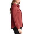 thumbnail image 5 of Allegra K Women's Elegant V Neck Point Collar Long Sleeve Smooth Satin Blouse, 5 of 7