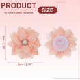 thumbnail image 2 of Uxcell Fabric Flowers, Rhinestone Pearls Sewing Fabric Flowers for DIY Crafts Appliques Wedding Birthday Party Decoration Light Orange, 2 of 7