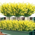 thumbnail image 1 of Xiao Hua 12 manojos de flores artificiales de lavanda y plástico morado (amarillo), 1 of 5