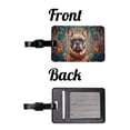 thumbnail image 4 of French Bulldog Frenchie Dog French Bohemian Art Faux Leather Travel Luggage Tag, 4 of 7