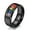 Black, variant on 8mm Rainbow Crystal Stainless Steel Band Womens Black Gold Silver Ring Size 5-12