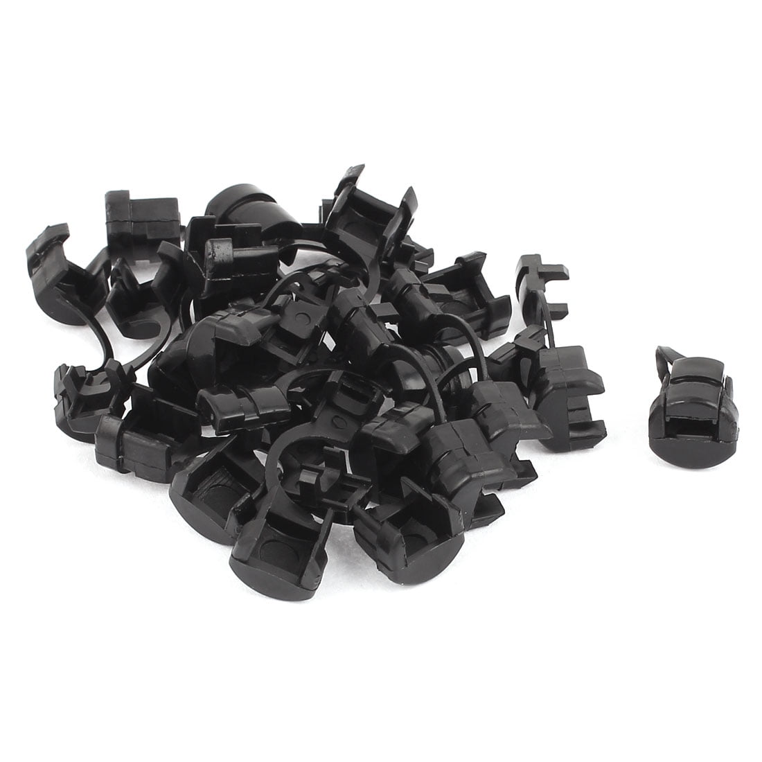 Uxcell 30-Pack R-Type Nylon Cable Clamps - 5mm Wire Organizer Clips For Cord Management (Black) - View #8