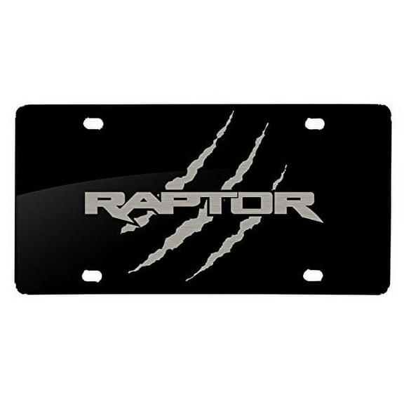 Ford F-150 Raport Claw Marks Laser Mark Matt-Look Black Acrylic License Plate