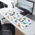 thumbnail image 2 of Long Mouse Pads for Desk,White Dinosaurs Landscapes Pattern Desk Mats on Top Of Desks, Desk Mouse Pad Extra Large with 3mm Non-Slip Base and Stitched Edge for Gaming,Office,Work,Home 31.5"x11.8", 2 of 6