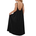 thumbnail image 4 of CCRFTGI Sleeveless Dresses for Kids Girls Size 10-12 Casual Cami Maxi Backless Lounge Dresses Summer Spaghetti Strap Party Flowy Vacation Sundress Black 3-4 Years, 4 of 7