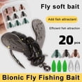 thumbnail image 2 of 20pcs Bionic Fly Fishing Bait, Color Fly Hook Fly Fishing + Baits Aid F1Z7, 2 of 9