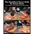 thumbnail image 5 of SliceMaster Cordless Electric Knife, 45W High-Torque Motor, 9.3" & 10.9" 420 Stainless Steel Blades, Waterproof Rechargeable Electric Carving Knife, Type-C Charge, Safety Lock, Black, 5 of 10