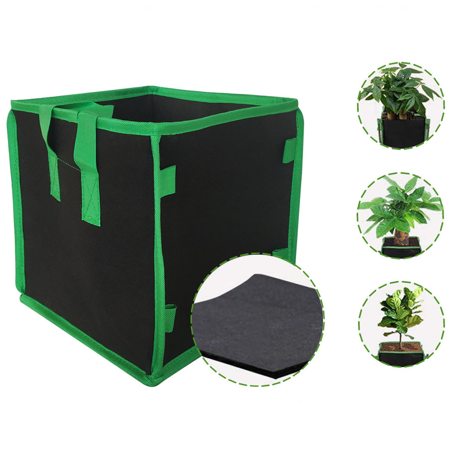 165 Gallon 3 Packs Fabric Aeration Plant Pots Grow Bags with Handles 