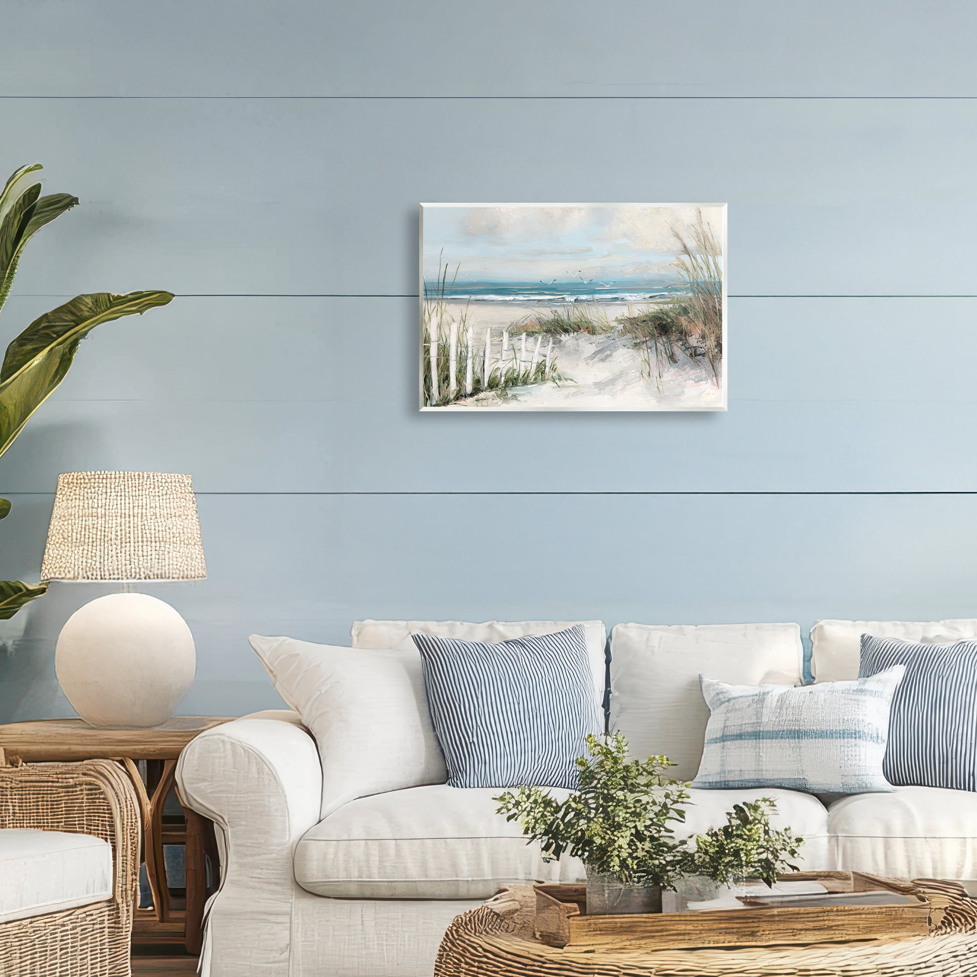 Stupell Industries Dunes With Weathered Fence Wall Plaque Art, design by Sally Swatland