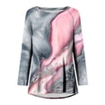 thumbnail image 4 of IROINID Tunique en Solde pour Femmes Chemise Surdimensionnée Décontractée Manches Longues Col Rond Blouse Ample Imprimé Graphique, Rose, 4 of 5