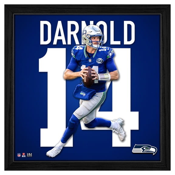 Highland Mint Sam Darnold Seattle Seahawks 13'' x 13'' Impact Jersey Framed Photo