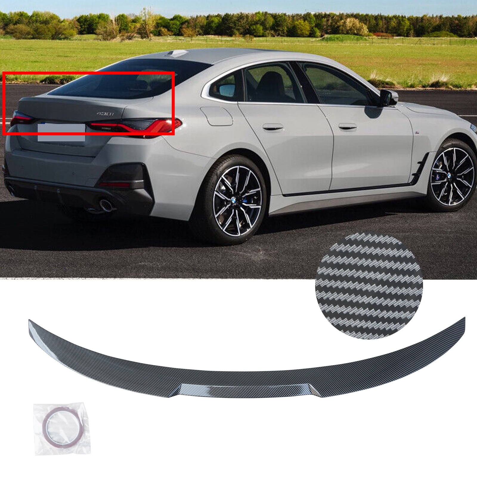 NINTE Rear Wing Spoiler for 2022 BMW 4 Series G26 440i 4Door M4 Style