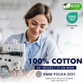 thumbnail image 4 of Fab Fabrics LLC Cotton Fabric – 8mm Polka Dots (2 Yard, Green on White - Pre-Cut) Fabric by the Yard, 44 Inch 100% Cotton for Sewing, Quliting & DIY Projects, 4 of 8