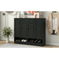 thumbnail image 2 of Modern Shoe Organizer Cabinet, Black, With Construction And Customizable Shelving Cabinet In Adjustable Shelves Practical Open Spaces, 2 of 6