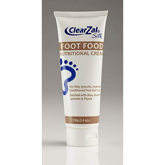 ClearZal Nutrition Foot Food Crème à l'Aloe Vera, Conditionne la Peau Sèche Rugueuse aux Pieds et aux Jambes Lisses Soyeux, Tube de 3,4 Onces
