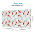 thumbnail image 2 of Bingfone Koi Fish Corals,Spring Summer Large Gaming Mouse Pad,Extended Desk Mousepad with Stitched Edges,Non-Slip Base,Water Resist Keyboard Pad for Gamer, Office & Home, 29.5 x 16 in, 2 of 6
