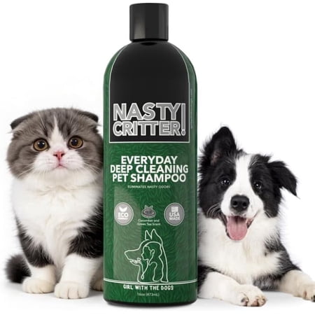 Nasty Critter! by Girl With The Dogs - Made in USA - Everyday Deep Cleaning Dog Conditioner for 8 Weeks and Up, 16 oz