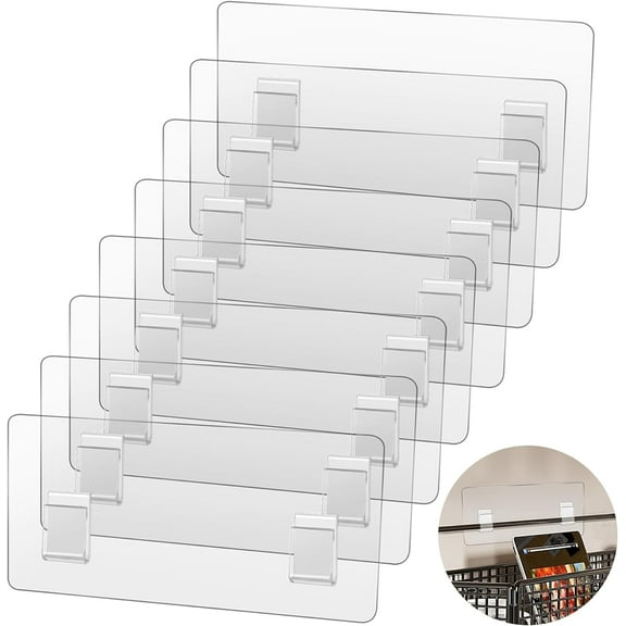 GIXUSIL 6Pack 6 1/2" Shower Caddy Adhesive Replacement, Shower Shelf Adhesive, Shower Adhesive Strips for Flat Wire, Adhesive Stickers Transparent 2 Flat Hooks