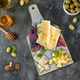 thumbnail image 5 of Cat Cutting Board, Geometrc Digital Color Robot Cat with Technologic Patterns Little Retro Art, Decorative Tempered Glass Cutting and Serving Board, Wine Bottle Shape, Pink Fuchsia, by Ambesonne, 5 of 5