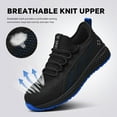 thumbnail image 6 of SPIEZ® Unisex Composite Toe Shoes,Breathable Work Sneakers, Lightweight Safety Shoes for Construction|Warehouse|Security Checks|Delivery Work–Black Blue,Size 11.5 Men/13 Women, 6 of 12