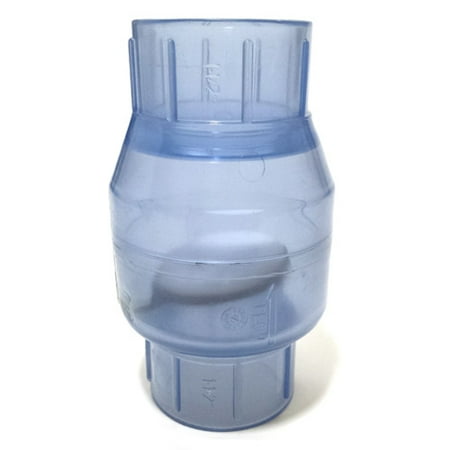 Swing Check Valve PVC Clear 1.5'' Slip x Slip