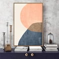 thumbnail image 3 of IDEA4WALL Framed Canvas Print Wall Art Faded Texture Green Banana Leaf Geometric Shapes Illustrations Modern Art Chic Colorful for Living Room, Bedroom, Office - 16"x24" Natural, 3 of 4