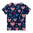 thumbnail image 3 of vdgthytj 4th of July Shirts for Kids Boy Girl Summer Crewneck Short Sleeve Graphic Tee Tops Independence Day Outfit, 3 of 6