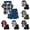 Black, variant on Boys Fashion Outfits Spring Summer New Short Sleeve Hood Plaid Tops Shorts 2 Piece Set, Sizes 3-9 Years