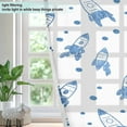 thumbnail image 4 of Yayeee Window Curtains Set of 2 for Living Room Light Filtering 63"x42", Rocket Pattern, 4 of 7