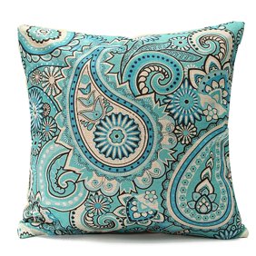 Bohemia Paisley Vortex Couch Cushion Pillow Covers 18x18 Square