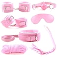 thumbnail image 1 of Juego de juguetes Bondage, 7 piezas/juego de esposas, látigo, cuerda, juego de rol de esclavo, juguete de juego de rol, juguete optimizado para la excelencia, 1 of 8