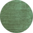 thumbnail image 1 of Ahgly Company Indoor Round Abstract Light Blue Contemporary Area Rugs, 5' Round, 1 of 4