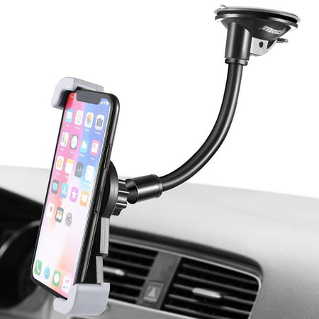 IPOW Car Phone Holder, Dashboard/Windsheild Car Phone Mount Cell Phone Holder Stand for Car with Strong Suction Cup for Mobile GPS iphone X 8 Plus 7 Plus 6 6s Plus Samsung Galaxy S9 S8 S7