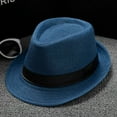 thumbnail image 4 of New Classic Straw Fedora Hat Mens Women Wide Brim Panama Hat Summer Dress Hat, 4 of 4