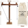thumbnail image 3 of Juego de anzuelos de madera Nanoable Ring Toss Game con bolsa de transporte, 3 of 6