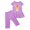 Purple, variant on Zwiiyzr 1-10 Years Little & Big Girl Summer Outfits Cute Lions Ruffle Short Sleeved Flutter Sleeve Elastic Waist Cropped Pants Daisy 2Pcs Clothing Set Hot Pink