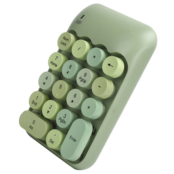 Tapa De Llave Redonda Vintage Inalámbrica, Teclado Numérico Mecánico, Notebook, Escritorio, 18 Teclas