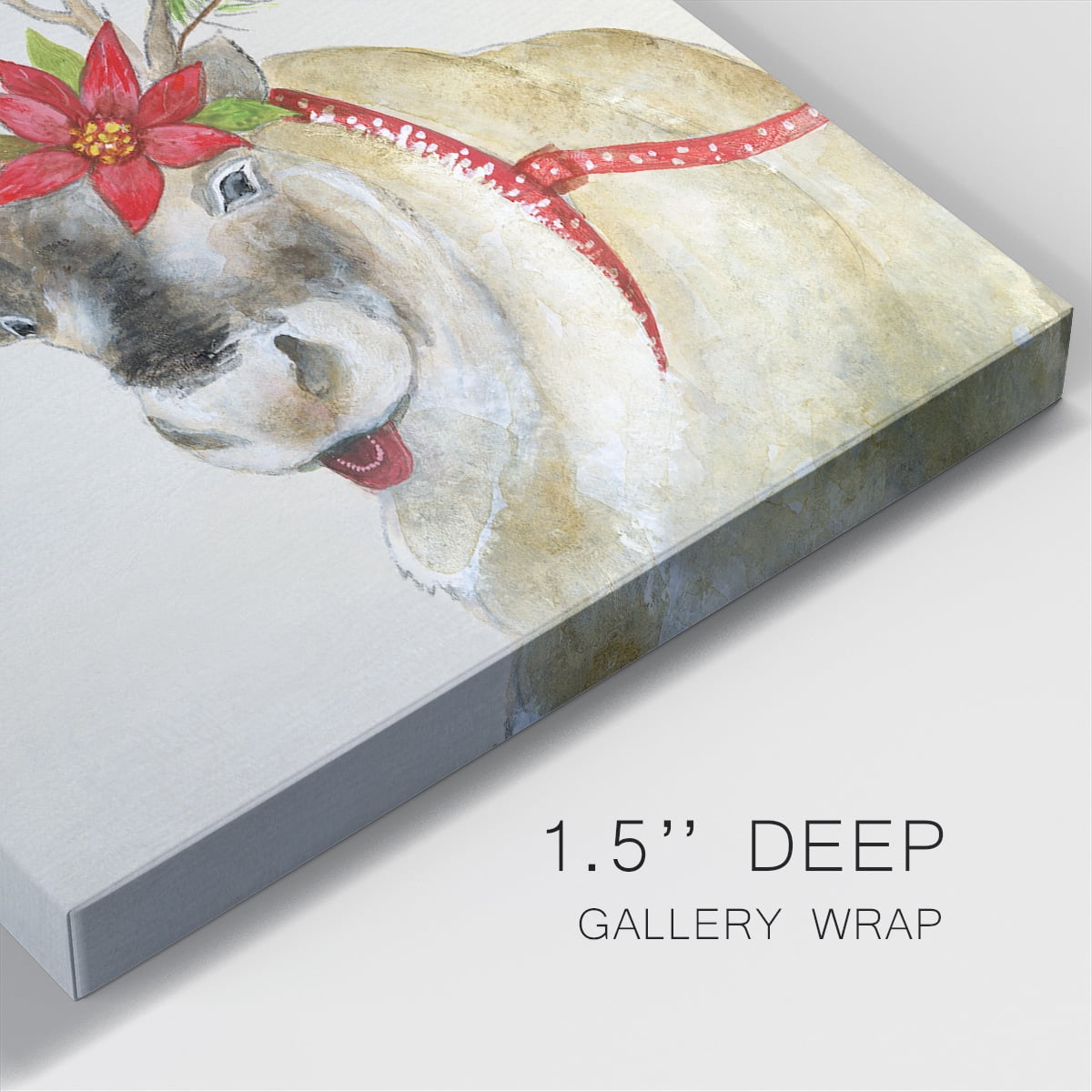 Playful Reindeer II- Gallery Wrapped Canvas