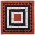 thumbnail image 4 of vidaXL 3 Piece Mosaic Bistro Set Ceramic Tile Terracotta and White, 4 of 5