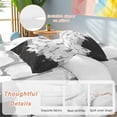 thumbnail image 4 of Graffiti Black White Texture Full Size Comforter Set, Dappled Paint Art Decoration Bedding for All Seasons, 4 Pcs Bed Set, 1Quiltcover (86"x86") ,1Sheet(80"x116"), 2Pillowcases (30"x20"), 4 of 12