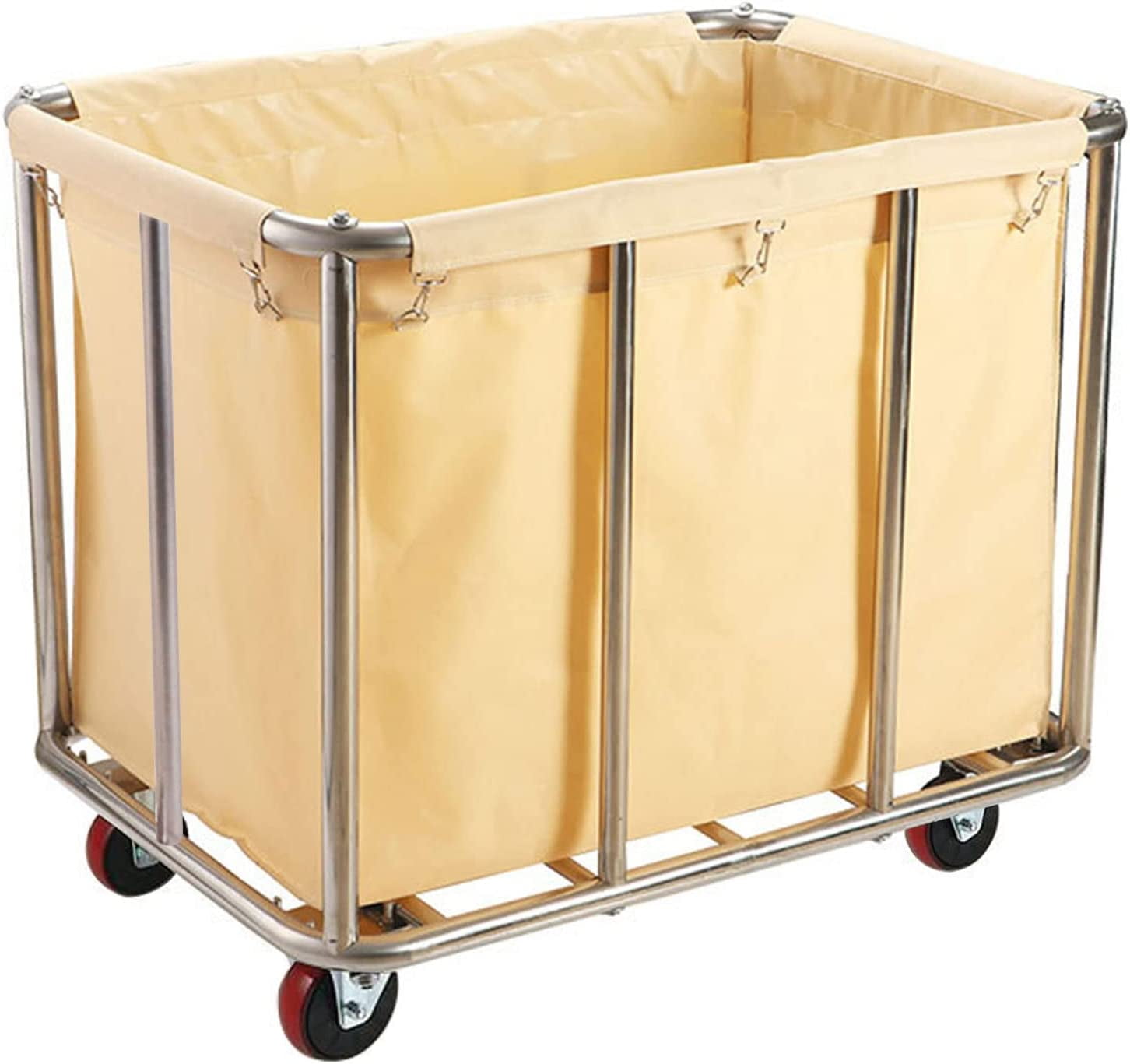 GEROBOOM Commercial HeavyDuty Laundry Hampers Cart Large Stainless