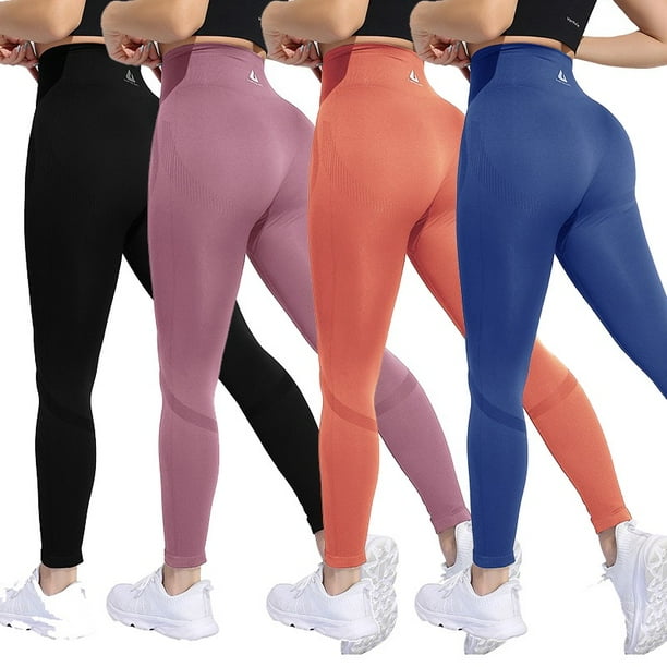 🏋️‍♀️ Mallas Deportivas Mujer Push Up – Leggins Sin Costuras Cintura Alta – Efecto Levanta Glúteos – Transpirable Y Opaco – Yoga, Pilates, Fitness