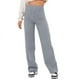 thumbnail image 3 of Pantalones rectos casuales de moda europea y americana para mujer, cintura alta, botones, banda elástica, múltiples bolsillos, 3 of 6