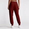 thumbnail image 4 of Kopltyrfg Women's Fleece Lined Joggers with Pockets High Waisted Straight Leg Sweatpants Winter Warm Lounge Jogging Pants (Wine,L), 4 of 5