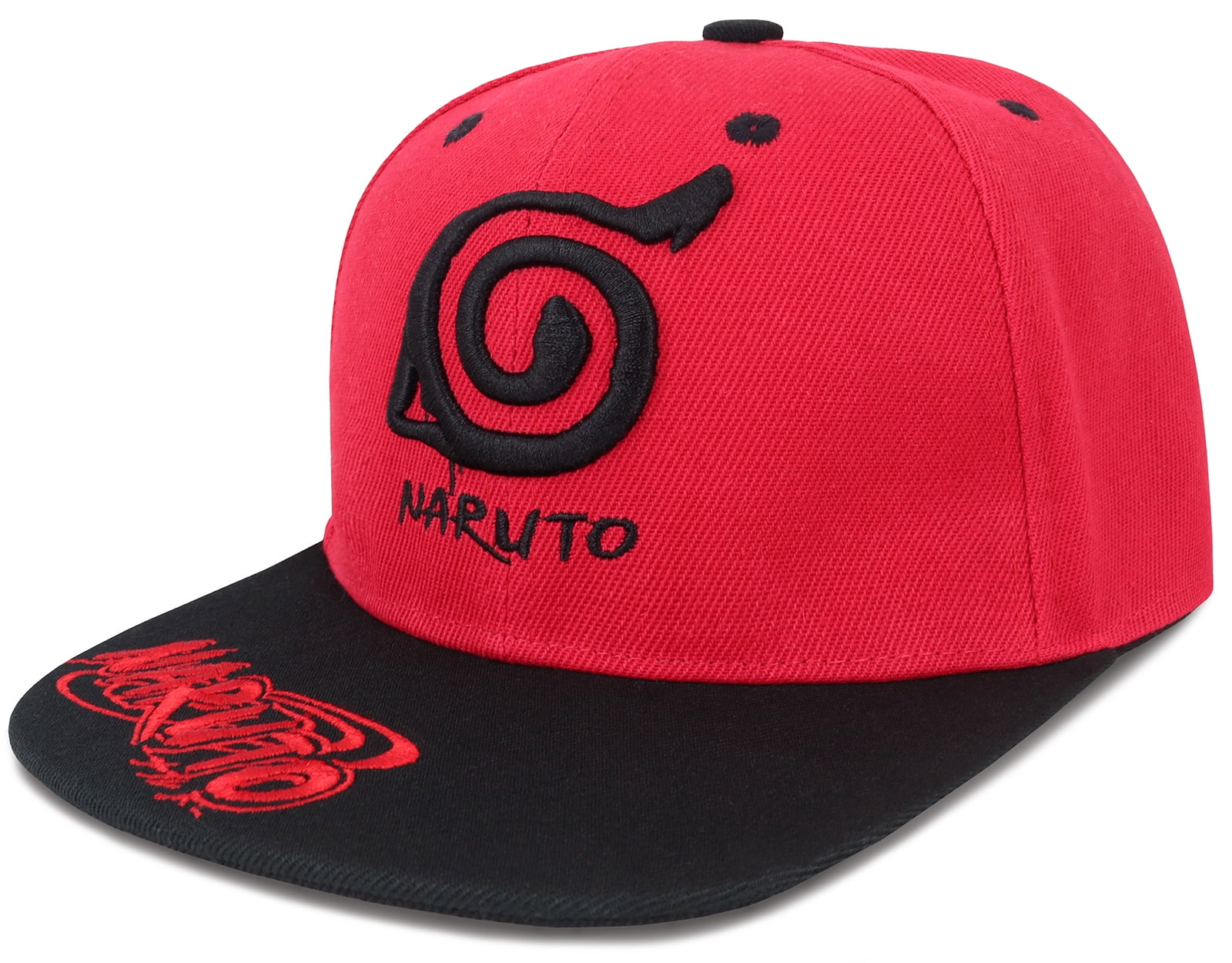 Roffatide Anime Naruto Embroidered Adjustable Cotton Baseball Flat Brim Hat
