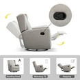 thumbnail image 4 of Bonzy Home Swivel Rocking Chair, Rocker Recliner Chair, Glider Chair, Manual Recliner for & Living Room, Gray, 4 of 7